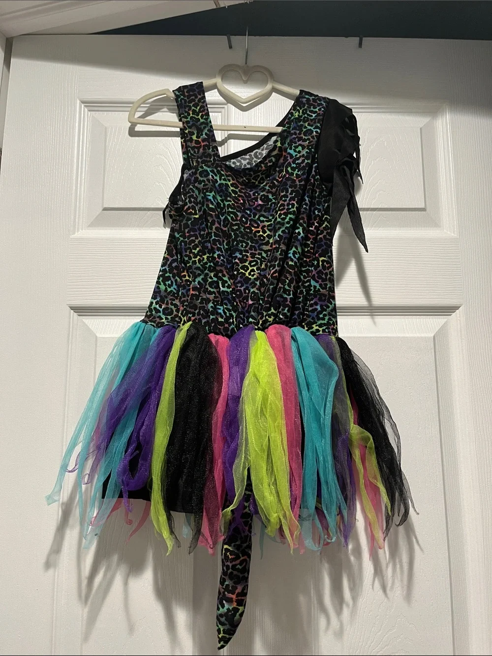 Spirit Halloween Neon Leopard Tulle Cat Costume Like New!